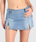 The Undeniable Favorite Mid-Rise Denim Skort in medium denim wash brings edge and energy to your vibe, ready to elevate any festival look or concert outfit.