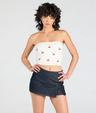Create bold, fashion-forward looks for spring or summer with the Always Ready Mid-Rise Slit Denim Mini Skort in dark denim wash, a must-have piece from Windsor’s collection of stylish bottoms for women.