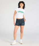 Create bold, fashion-forward looks for spring or summer with the Easy Going High-Rise Denim Shorts in dark denim wash, a must-have piece from Windsor’s collection of stylish bottoms for women.