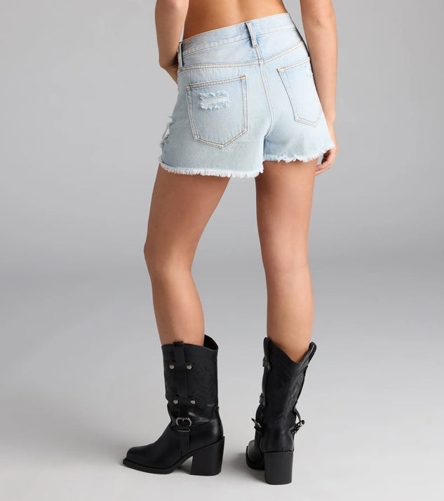 Weekend Fray High-Rise Distressed Denim Shorts | Windsor Weekend Fray High-Rise Distressed Denim Shorts | Windsor