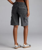 Majorly Fresh Mid-Rise Cargo Denim Jorts
