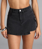 Choosing the black skort says you’re ready to show off in the Iconic Street Style Mid-Rise Cargo Denim Skort, a warm-weather staple that elevates your outfit and seasonal style.