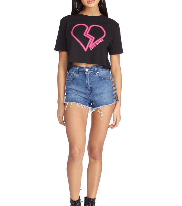 Side Cut Out Jean Shorts | Windsor Side Cut Out Jean Shorts | Windsor