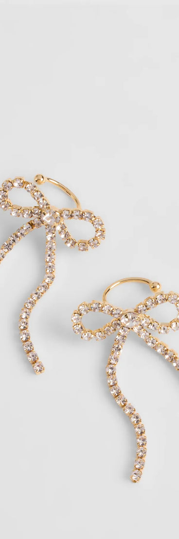 Cute And Glam Rhinestone Cuff Earrings