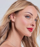 Cute And Glam Rhinestone Cuff Earrings