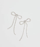 True Bliss Rhinestone Bow Earrings