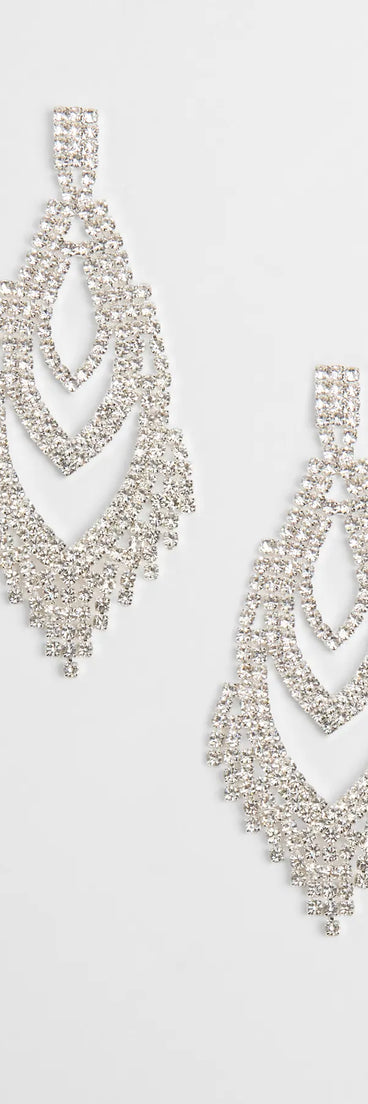 Forever Luxe Rhinestone Chandelier Earrings