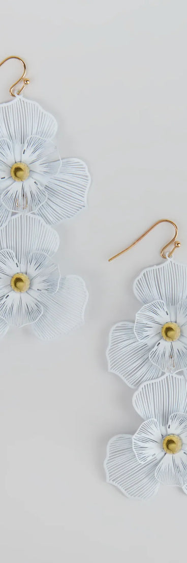 Whimsical Statement Flower Earrings