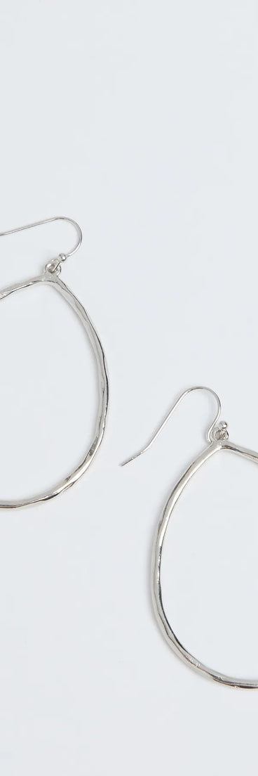 Strut Around Town Oval Hoop Earrings