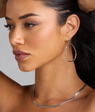 Strut Around Town Oval Hoop Earrings