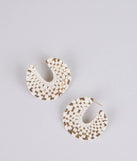 Sun Chaser Woven Raffia Hoop Earrings