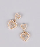 Too Cute To Handle Heart Drop Earrings