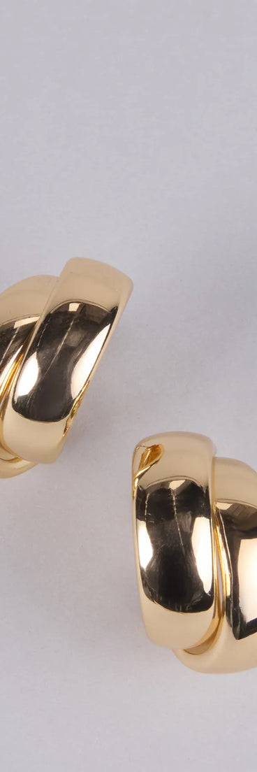 Twice The Shine Double Hoop Earrings