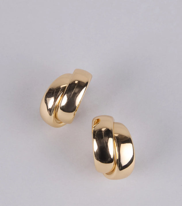Twice The Shine Double Hoop Earrings