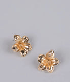 Tropical Elegance Floral Stud Earrings