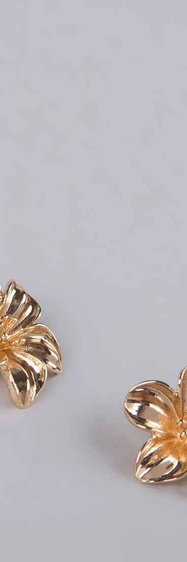 Tropical Elegance Floral Stud Earrings