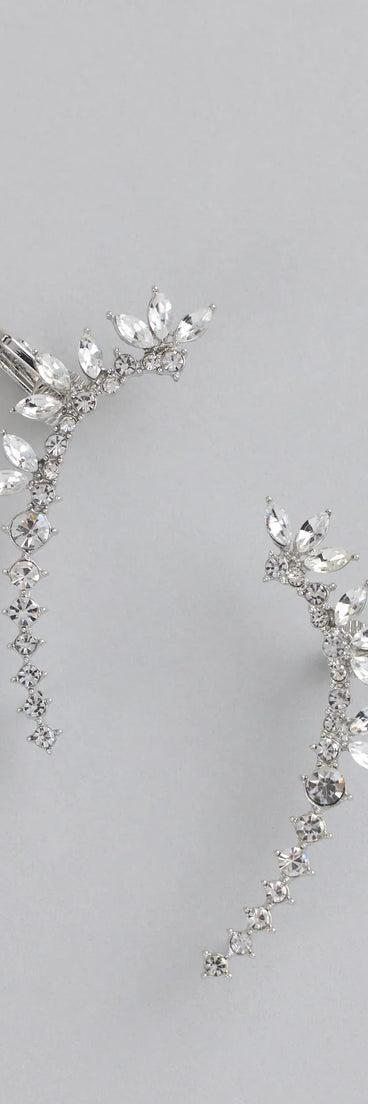 Get inspired with the Glam Shine Rhinestone Two-Pack Ear Crawler Set, a feed-worthy silver piece that’s part of Windsor's updated and curated women’s clothing edit packed with must-have fall outfit ideas.