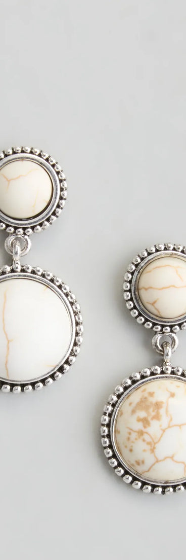 Naturally Cute Stone Drop Earrings