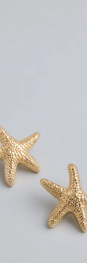 Mermaid Core Starfish Stud Earrings
