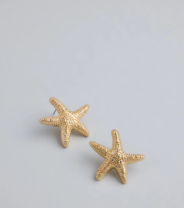 Mermaid Core Starfish Stud Earrings
