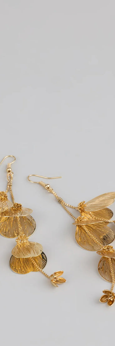 Natural Elegance Flower Petal Earrings