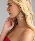 Luxe Vibe Teardrop Rhinestone Chandelier Earrings