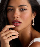 Polished Glam Pearl Flower Duster Earrings