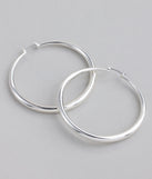 Sleek Glam Large Hollow Hoop Earrings