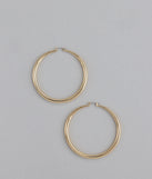 Sleek Glam Large Hollow Hoop Earrings