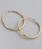 Sleek Glam Large Hollow Hoop Earrings