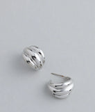 Fine Classics Pleated Hoop Earrings