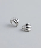 Fine Classics Pleated Hoop Earrings