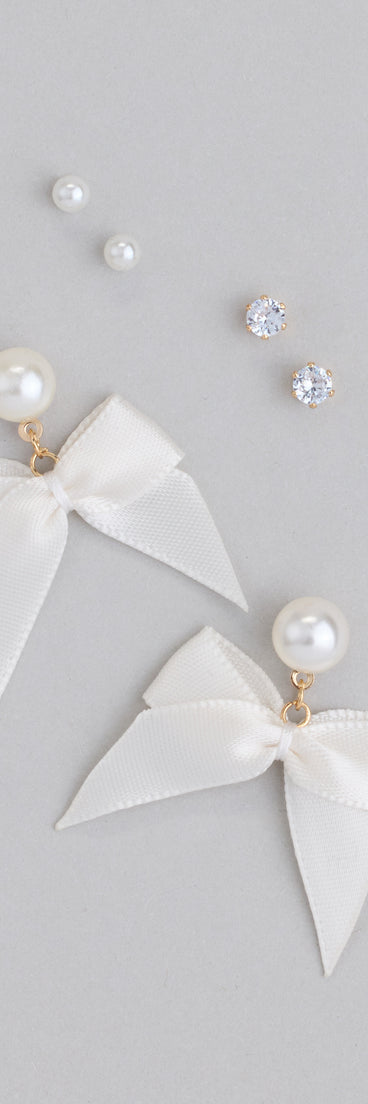 Just Perfect Three-Pack Stud Earrings Set