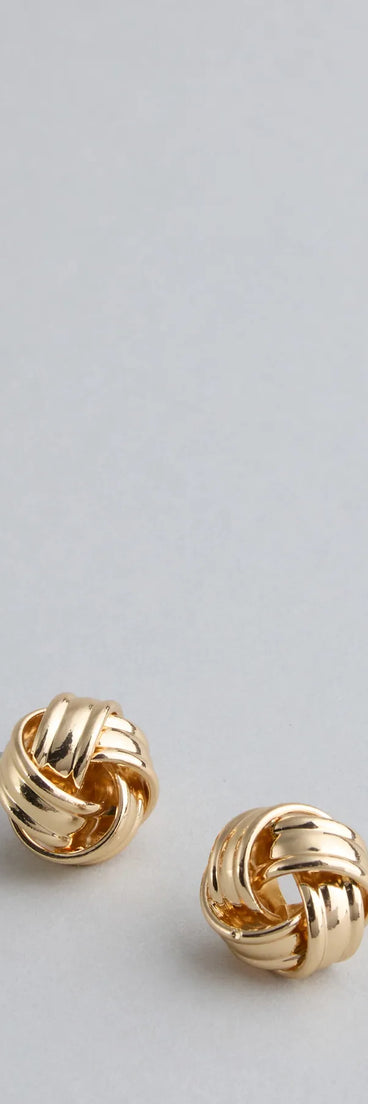 Lover's Knot Stud Earrings