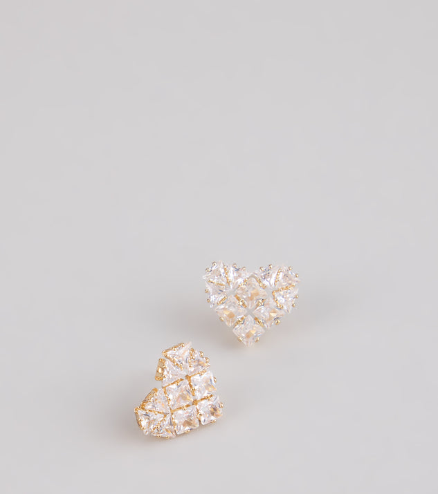 Heart Eyes Cubic Zirconia Stud Earrings | Windsor