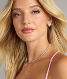 Heart Eyes Cubic Zirconia Stud Earrings