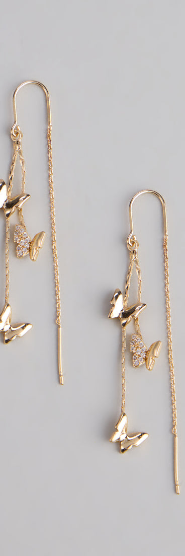 Whimsical Beauty Butterfly Rhinestone Earrings