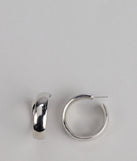 Polished Shine Hoop Earrings
