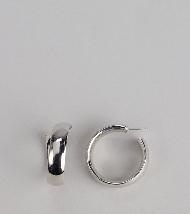 Polished Shine Hoop Earrings