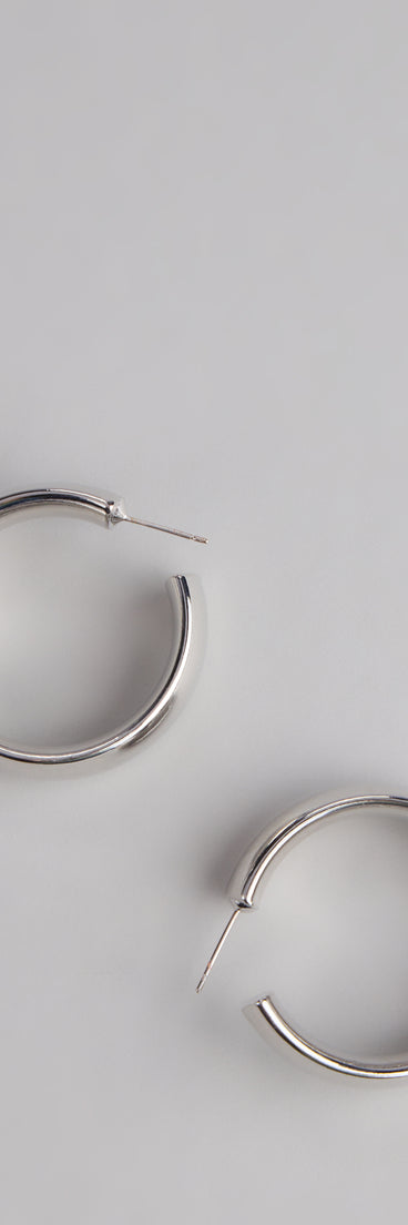 Polished Shine Hoop Earrings