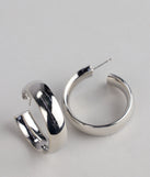 Polished Shine Hoop Earrings