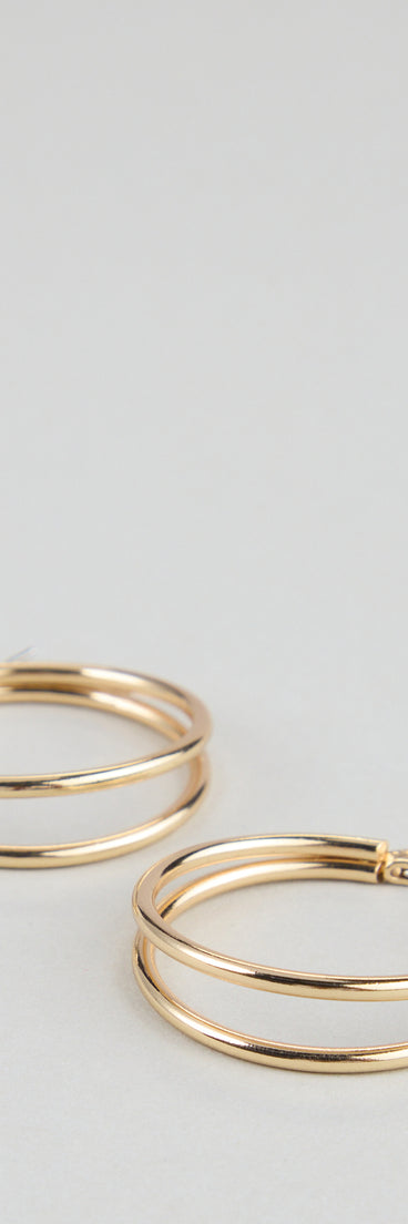 Double Trouble Chunky Hoop Earrings