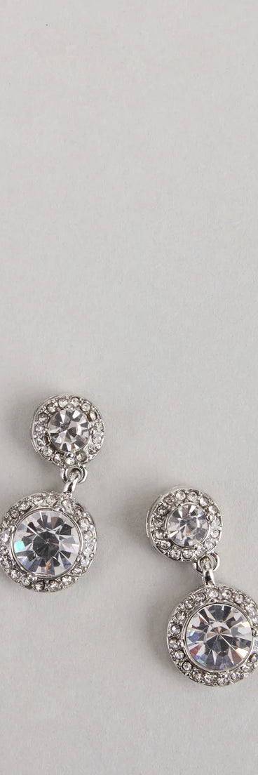 Sparkly Language Rhinestone Earrings