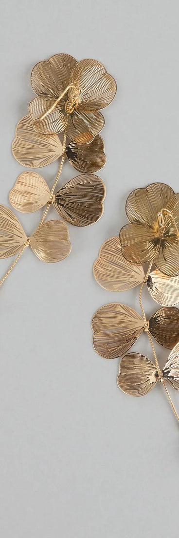 Botanic Chic Textured Leaf Earrings