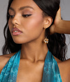 Golden Bloom Floral Earrings