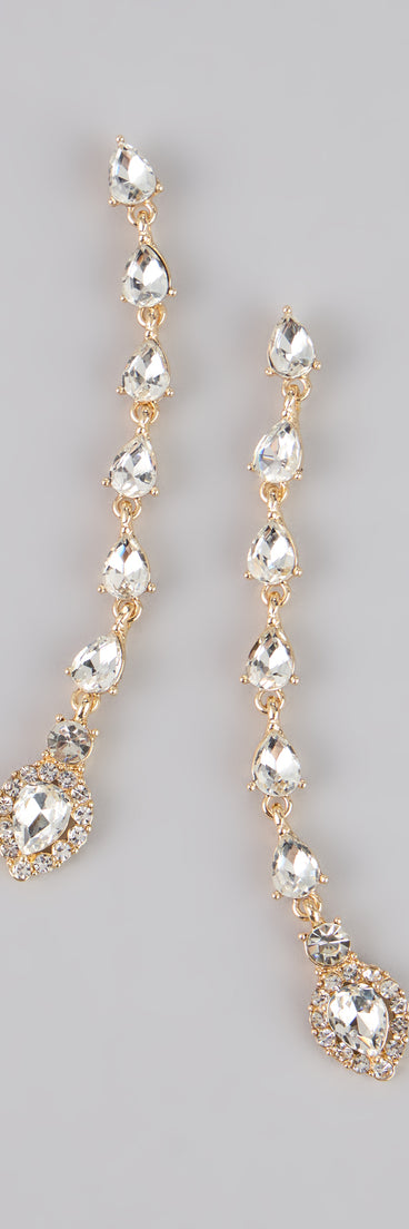 Cascading Glamour Rhinestone Earrings