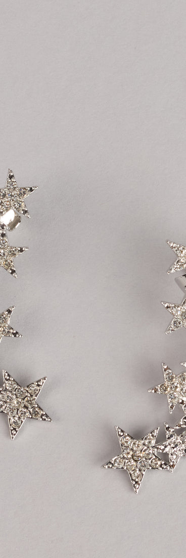 Shooting Star Rhinestone Ear Cuff