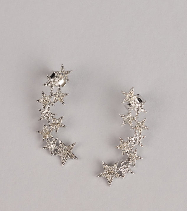 Shooting Star Rhinestone Ear Cuff