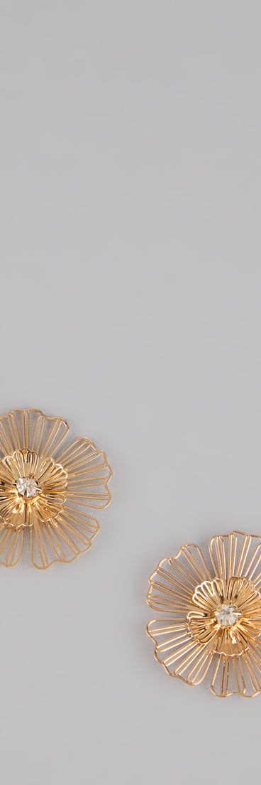 Sunlit Petal Statement Earrings