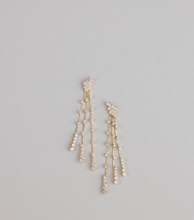 Sparkle Stream Rhinestone Earrings